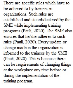 Week 6 Discussions & Learning Activities (Topic 1 - Subject Matter Experts (SME))